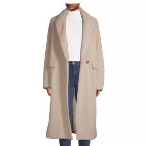 Wool (faux) coat white coat large